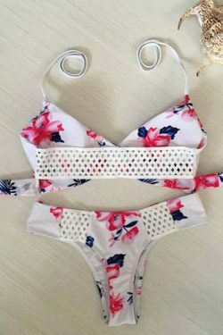 Y2K Aesthetic High Waist Open Back Two Piece Swimwear