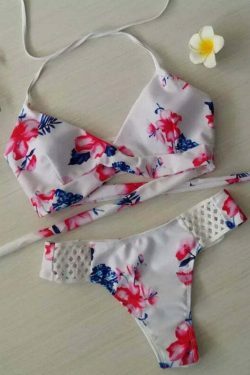 Y2K Aesthetic High Waist Open Back Two Piece Swimwear