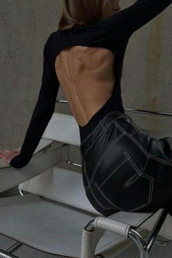 Y2K Aesthetic High Waist PU Leather Trousers Pants - Coquette Grunge Style Women's Fashion