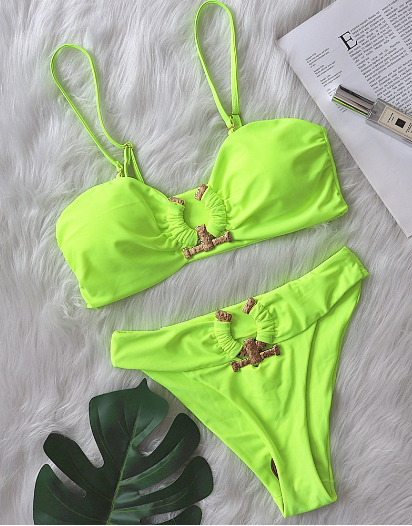 Y2K Aesthetic High Waist Swimsuit: Coquette Style Sexy Bikini Tube Top Y2K Aesthetic High Waist Swimsuit: Coquette Style Sexy Bikini Tube Top