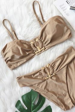 Y2K Aesthetic High Waist Swimsuit: Coquette Style Sexy Bikini Tube Top