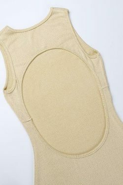 Y2K Aesthetic Holiday Backless Bodycon Dress - Coquette Grunge Fashion & Pastel Goth Vibes