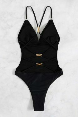 Y2K Aesthetic Hollow Backless Bikini - Coquette Style Grunge Fashion for Women