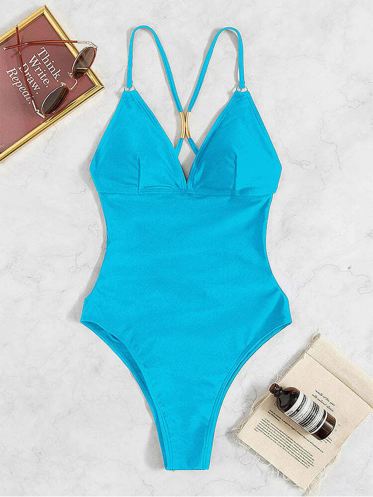 Y2K Aesthetic Hollow Backless Bikini - Coquette Style Grunge Fashion for Women Y2K Aesthetic Hollow Backless Bikini - Coquette Style Grunge Fashion for Women