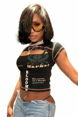 Y2K Aesthetic Hollow Short-Sleeved T-Shirt for Women - Coquette, Grunge, and Pastel Goth Fashion