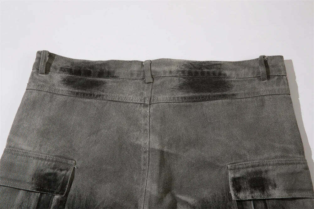 Y2K Aesthetic Industrial Wash Baggy Cargo Jeans - Vintage-inspired Coquette Style Women's Fashion Y2K Aesthetic Industrial Wash Baggy Cargo Jeans - Vintage-inspired Coquette Style Women's Fashion