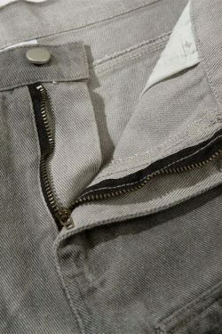 Y2K Aesthetic Industrial Wash Baggy Cargo Jeans - Vintage-inspired Coquette Style Women's Fashion