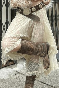 Y2K Aesthetic Irregular Lace Ruffle Skirt for Women - Coquette & Grunge Style Fashion