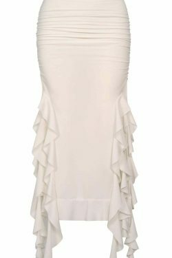 Y2K Aesthetic Jellyfish Lace Long Skirt for Women - Coquette & Grunge Style Fashion Statement