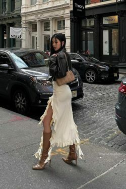 Y2K Aesthetic Jellyfish Lace Long Skirt for Women - Coquette & Grunge Style Fashion Statement