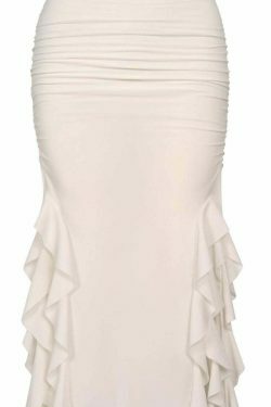 Y2K Aesthetic Jellyfish Lace Long Skirt for Women - Coquette & Grunge Style Fashion Statement