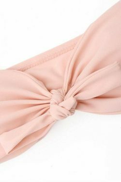 Y2K Aesthetic Knot Bandeau Bikini Set - Trendy Women's Fashion