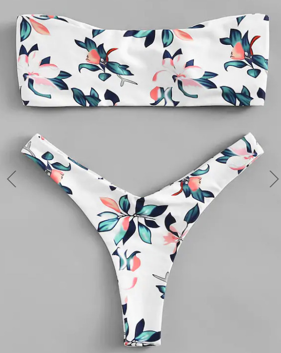Y2K Aesthetic Knot Flower Print Bikini Set - Retro Style Swimwear for Women Y2K Aesthetic Knot Flower Print Bikini Set - Retro Style Swimwear for Women