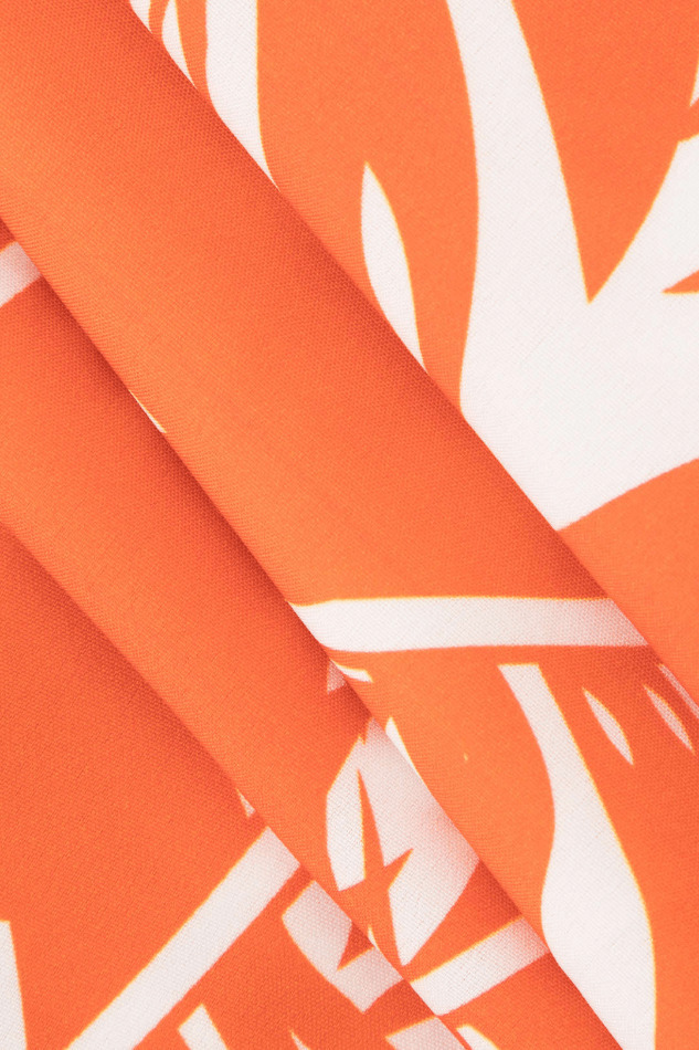 Y2K Aesthetic Knot Front Blouse with Leaves Print Wide Leg Pants Set