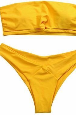 Y2K Aesthetic Knotted Bandeau Bikini Set - Coquette Fashion, Grunge Style, Cute Tops