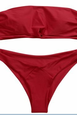 Y2K Aesthetic Knotted Bandeau Bikini Set - Coquette Fashion, Grunge Style, Cute Tops