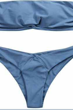 Y2K Aesthetic Knotted Bandeau Bikini Set - Coquette Fashion, Grunge Style, Cute Tops