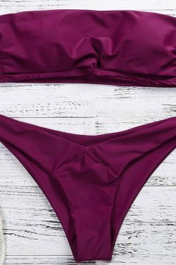 Y2K Aesthetic Knotted Bandeau Bikini Set - Coquette Fashion, Grunge Style, Cute Tops