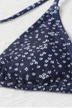 Y2K Aesthetic Lace-Up Backless Floral Bikini - Coquette Grunge Style for Women