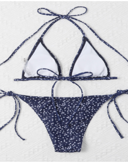 Y2K Aesthetic Lace-Up Backless Floral Bikini - Coquette Grunge Style for Women Y2K Aesthetic Lace-Up Backless Floral Bikini - Coquette Grunge Style for Women