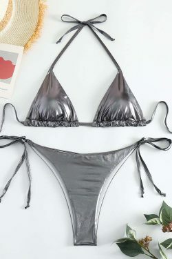 Y2K Aesthetic Lace-Up Bikini: Coquette Style for Women - Grunge, Pastel Goth, and More