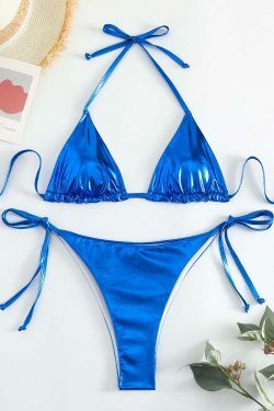Y2K Aesthetic Lace-Up Bikini: Coquette Style for Women - Grunge, Pastel Goth, and More
