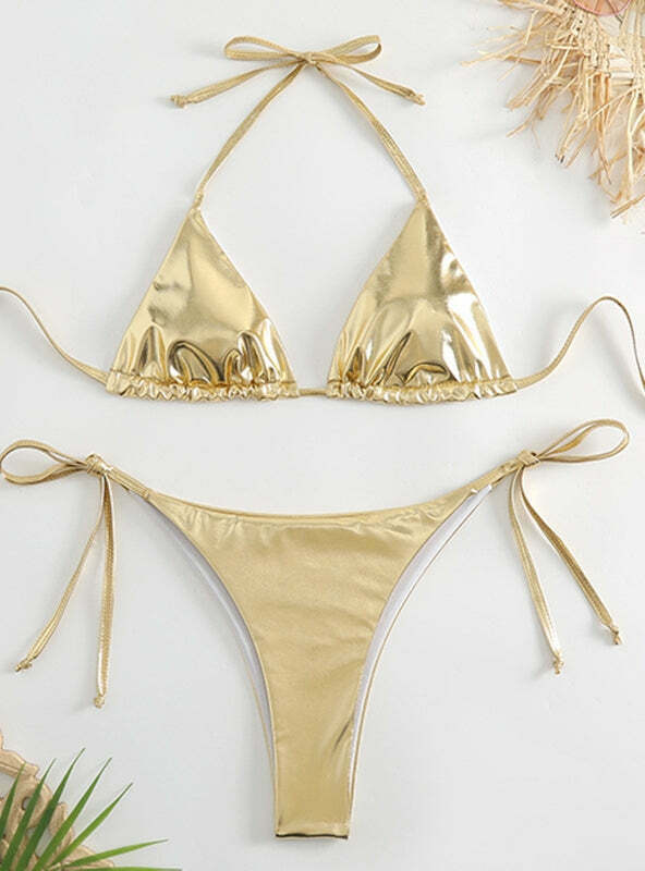 Y2K Aesthetic Lace-Up Bikini: Coquette Style for Women - Grunge, Pastel Goth, and More Y2K Aesthetic Lace-Up Bikini: Coquette Style for Women - Grunge, Pastel Goth, and More