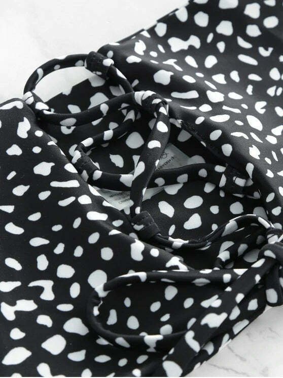 Y2K Aesthetic Lace-up Bikini Set with Pretty Back Detail - Women's Fashion Y2K Aesthetic Lace-up Bikini Set with Pretty Back Detail - Women's Fashion