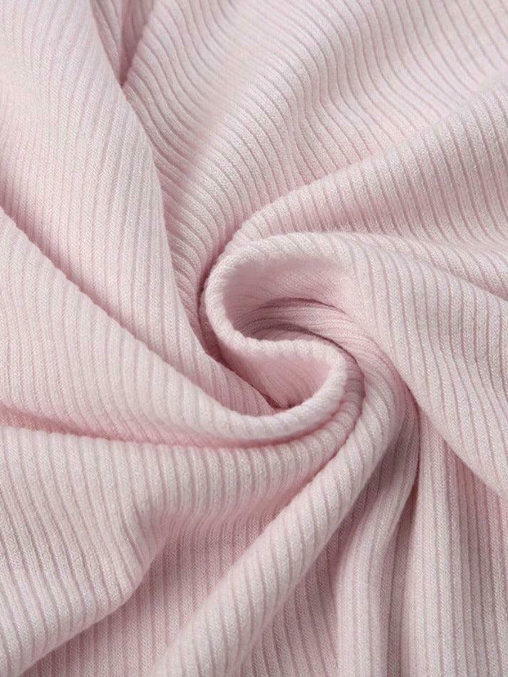 Y2K Aesthetic Lace Splice Tie Front Square Neck Long Sleeve Knit Top Y2K Aesthetic Lace Splice Tie Front Square Neck Long Sleeve Knit Top