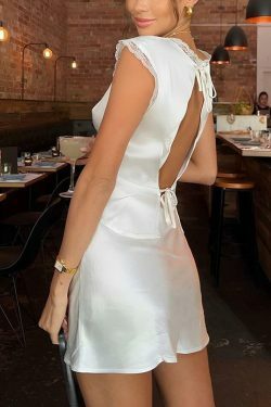 Y2K Aesthetic Lace Trim Satin Skirt Set - Coquette Fashion with Grunge & Pastel Goth Vibes