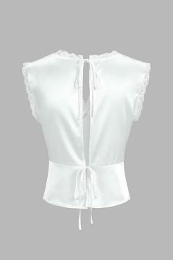 Y2K Aesthetic Lace Trim Satin Skirt Set - Coquette Fashion with Grunge & Pastel Goth Vibes