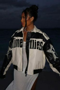 Y2K Aesthetic Lapel PU Leather Jacket for Women - Coquette Grunge Style Fashion