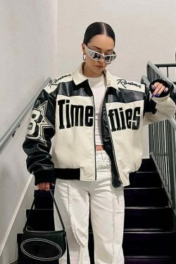 Y2K Aesthetic Lapel PU Leather Jacket for Women - Coquette Grunge Style Fashion