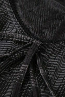 Y2K Aesthetic Lattice Mini Dress - Coquette Grunge Fashion, Pastel Goth Vibes