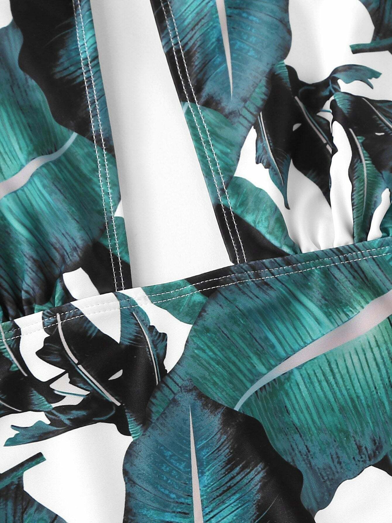 Y2K Aesthetic Leaf Backless Spaghetti Straps Swimsuit for Women - Coquette & Grunge Fashion Y2K Aesthetic Leaf Backless Spaghetti Straps Swimsuit for Women - Coquette & Grunge Fashion