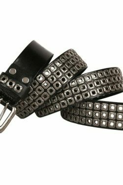 Y2K Aesthetic Leather Rivet Studded Belt for Women - Coquette Grunge Style Cargo Skirt Accessory