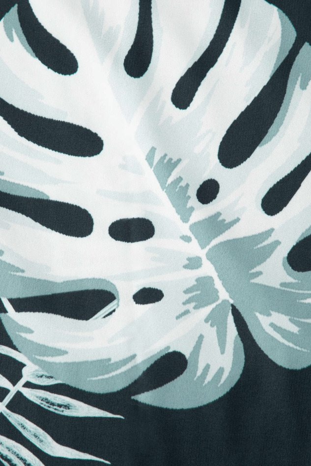 Y2K Aesthetic Leaves Print Halter Backless Jumpsuit for Women - Coquette & Grunge Style Fashion