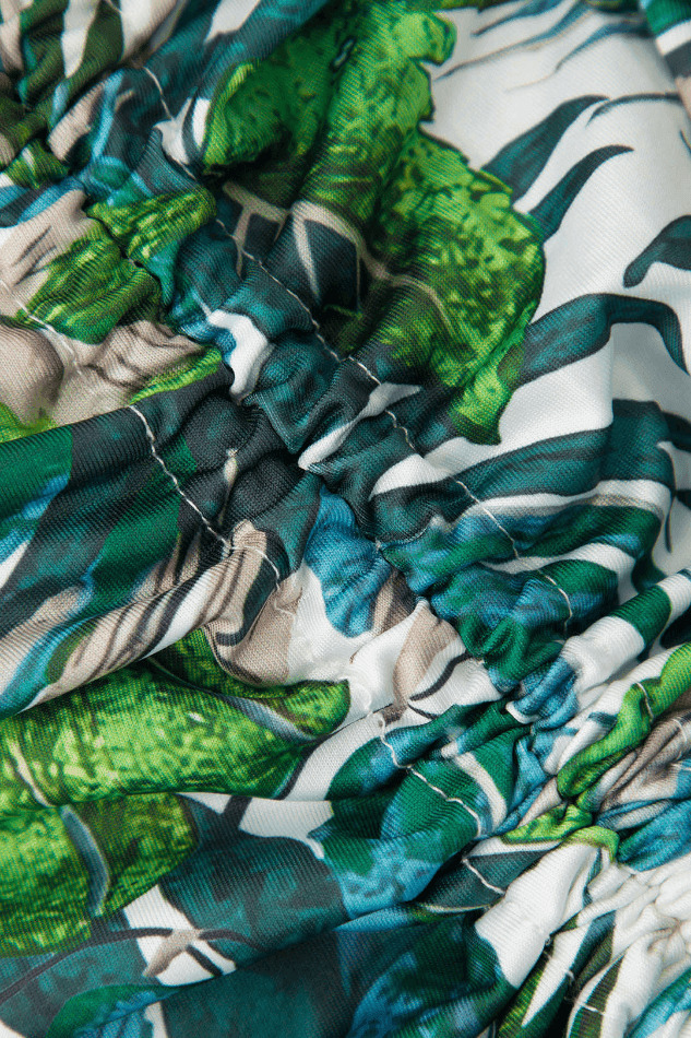 Y2K Aesthetic Leaves Print Midi Dress with Cross Tie Back - Coquette Style for Women's Fashion Y2K Aesthetic Leaves Print Midi Dress with Cross Tie Back - Coquette Style for Women's Fashion