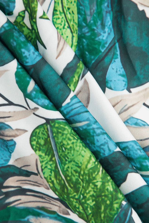 Y2K Aesthetic Leaves Print Midi Dress with Cross Tie Back - Coquette Style for Women's Fashion Y2K Aesthetic Leaves Print Midi Dress with Cross Tie Back - Coquette Style for Women's Fashion