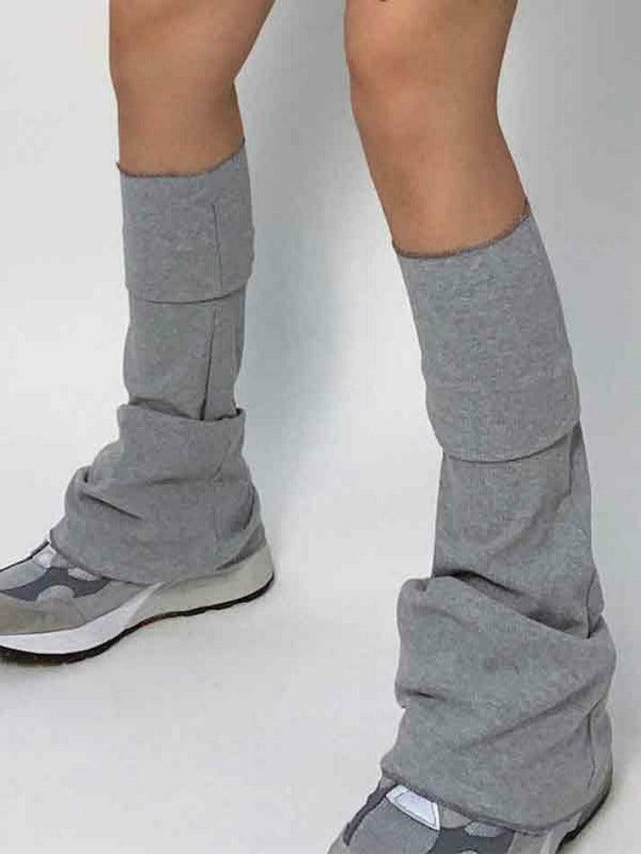 Y2K Aesthetic Leg Warmer in Solid Color Patchwork for Women's Fashion Y2K Aesthetic Leg Warmer in Solid Color Patchwork for Women's Fashion