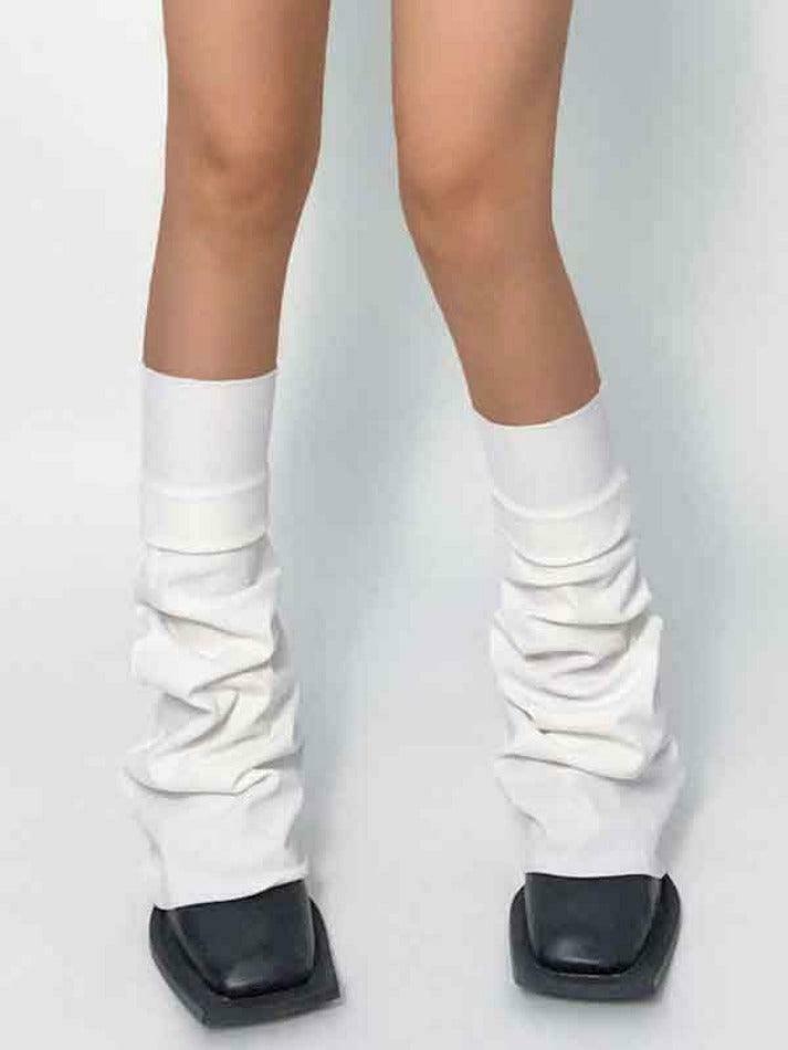 Y2K Aesthetic Leg Warmer in Solid Color Patchwork for Women's Fashion Y2K Aesthetic Leg Warmer in Solid Color Patchwork for Women's Fashion