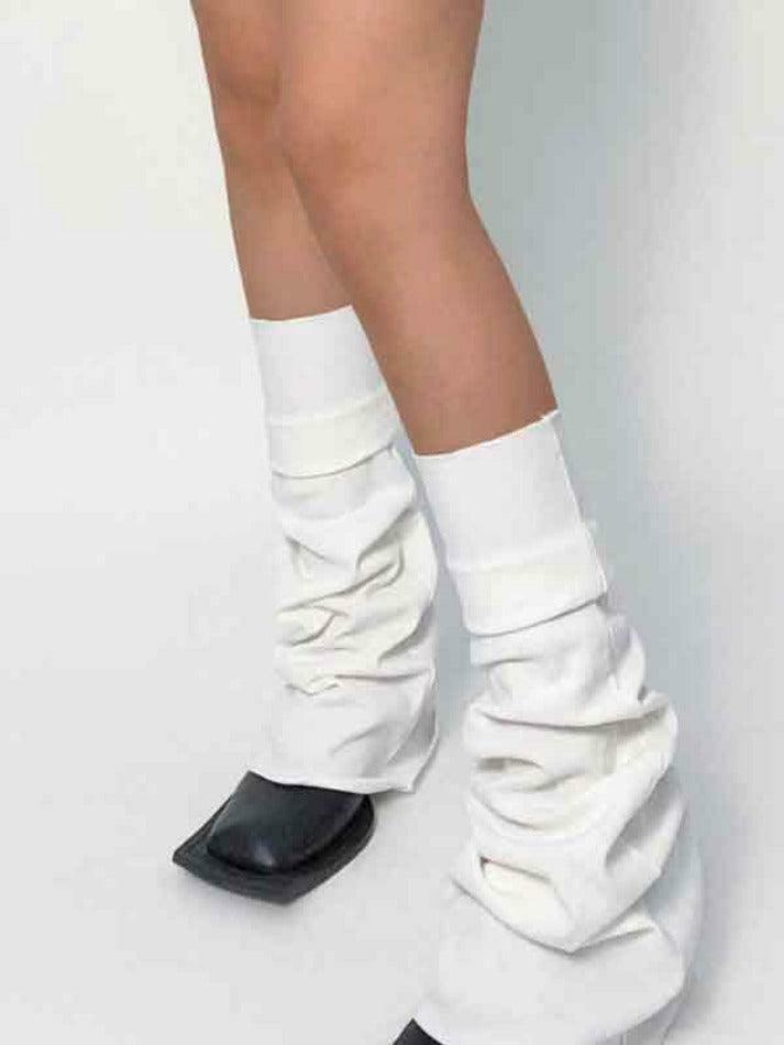 Y2K Aesthetic Leg Warmer in Solid Color Patchwork for Women's Fashion Y2K Aesthetic Leg Warmer in Solid Color Patchwork for Women's Fashion