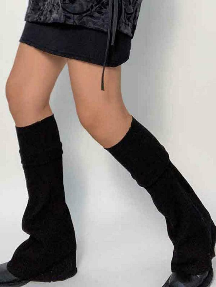 Y2K Aesthetic Leg Warmer in Solid Color Patchwork for Women's Fashion Y2K Aesthetic Leg Warmer in Solid Color Patchwork for Women's Fashion