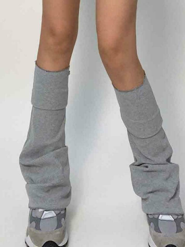 Y2K Aesthetic Leg Warmer in Solid Color Patchwork for Women's Fashion Y2K Aesthetic Leg Warmer in Solid Color Patchwork for Women's Fashion