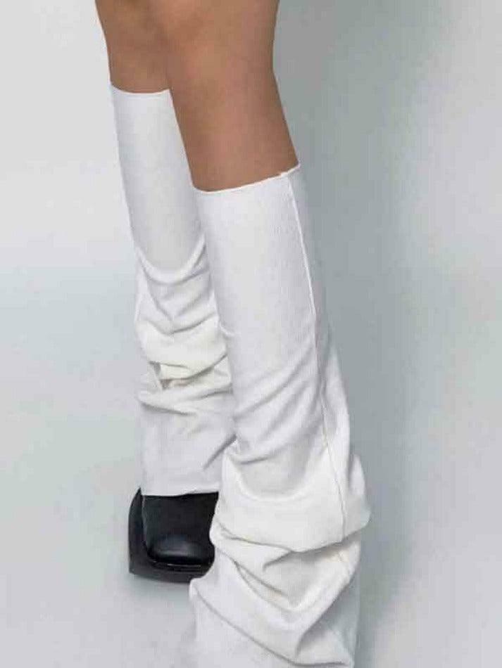 Y2K Aesthetic Leg Warmer in Solid Color Patchwork for Women's Fashion Y2K Aesthetic Leg Warmer in Solid Color Patchwork for Women's Fashion