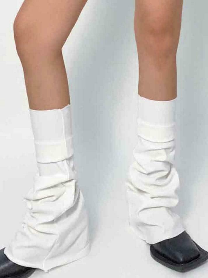 Y2K Aesthetic Leg Warmer in Solid Color Patchwork for Women's Fashion Y2K Aesthetic Leg Warmer in Solid Color Patchwork for Women's Fashion