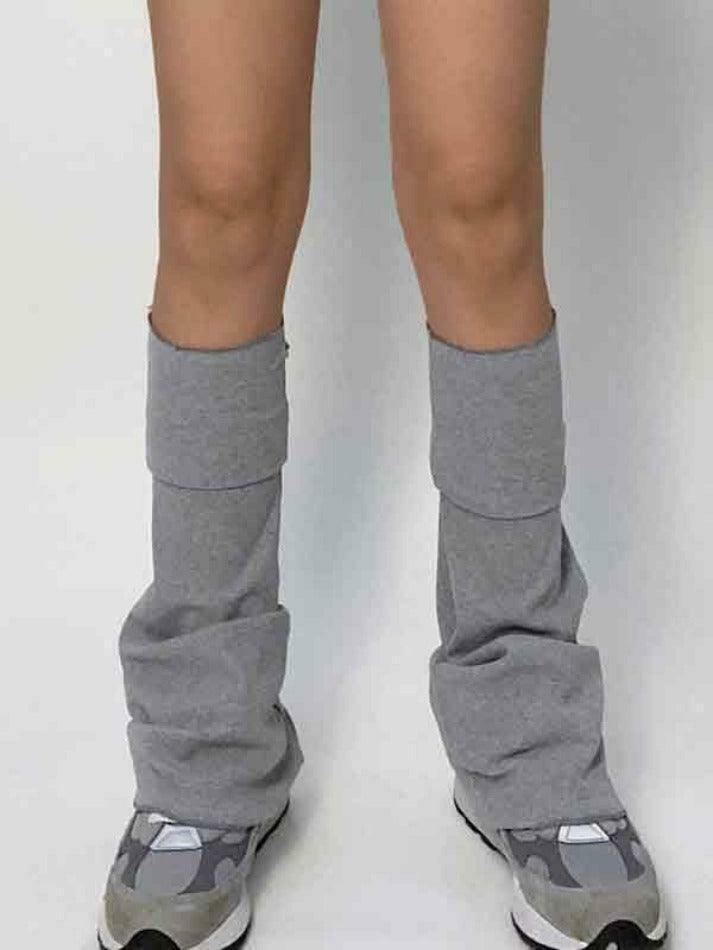 Y2K Aesthetic Leg Warmer in Solid Color Patchwork for Women's Fashion Y2K Aesthetic Leg Warmer in Solid Color Patchwork for Women's Fashion