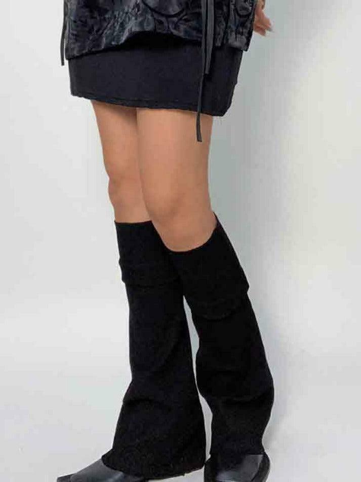 Y2K Aesthetic Leg Warmer in Solid Color Patchwork for Women's Fashion Y2K Aesthetic Leg Warmer in Solid Color Patchwork for Women's Fashion