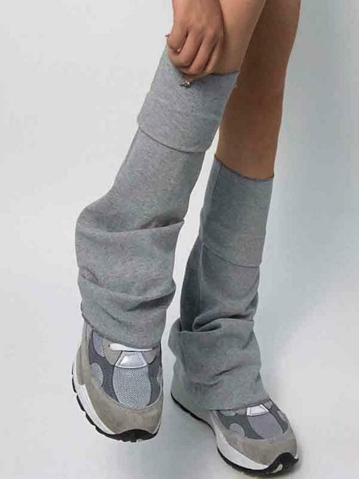 Y2K Aesthetic Leg Warmer in Solid Color Patchwork for Women's Fashion Y2K Aesthetic Leg Warmer in Solid Color Patchwork for Women's Fashion