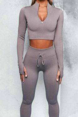 Y2K Aesthetic Legging Yoga Set for Women - Coquette Style with Grunge Vibes and Cute Tops